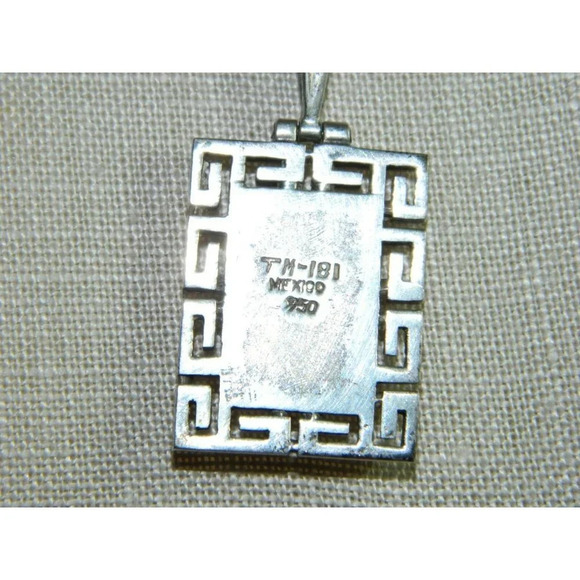 TAXCO TM-181 Mexico 950 Silver Red Jasper Pendant - Picture 5 of 7